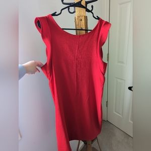 Loose fitting red mini dress